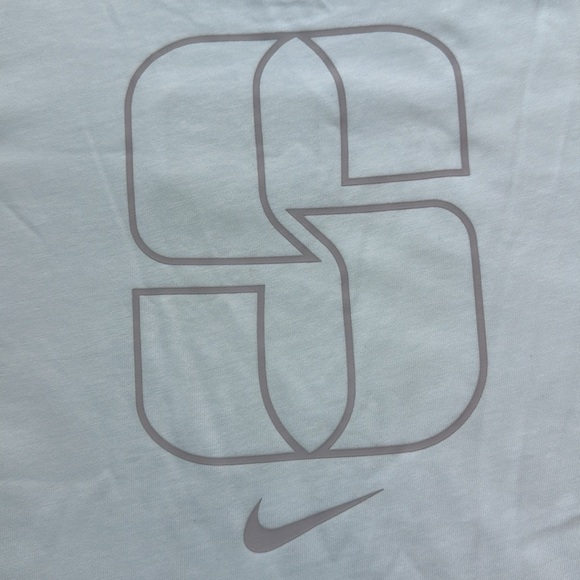 Nike Sabrina Boxy Basketball Tee White Mauve XL - Picture 8 of 10